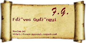 Füves Gyöngyi névjegykártya