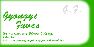 gyongyi fuves business card